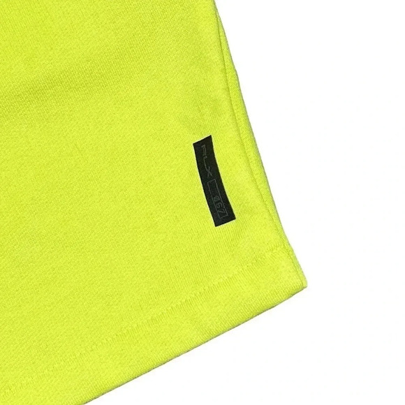 RLX Ralph  Lauren Magic Fleece Neon Yellow Sweat Shorts Mens Small - Picture 4 of 11
